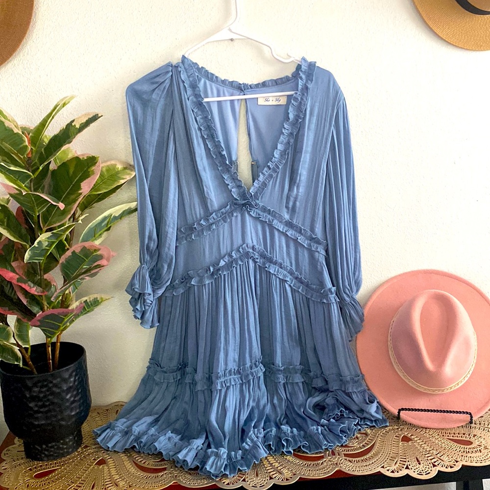 Light Blue she+ sky dress. Size SM